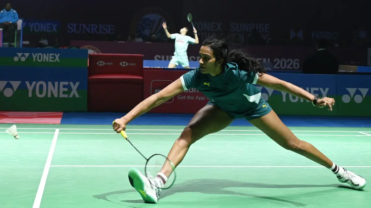 India's PV Sindhu in action