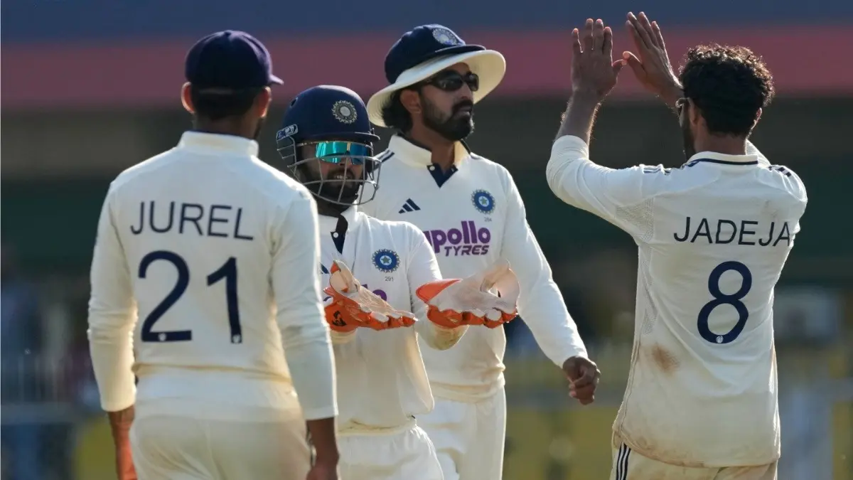 After 2-0 Drubbing Against South Africa, Here's When The India Test Cricket Team Will Be Back In Action India's Ravindra Jadeja celebrates with teammates after taking a wicket against South Africa in Guwahati