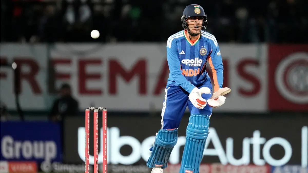 India's Shubman Gill in action against South Africa in the T20Is