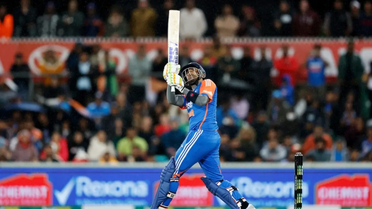 India's Suryakumar Yadav in action against Australia in T20Is