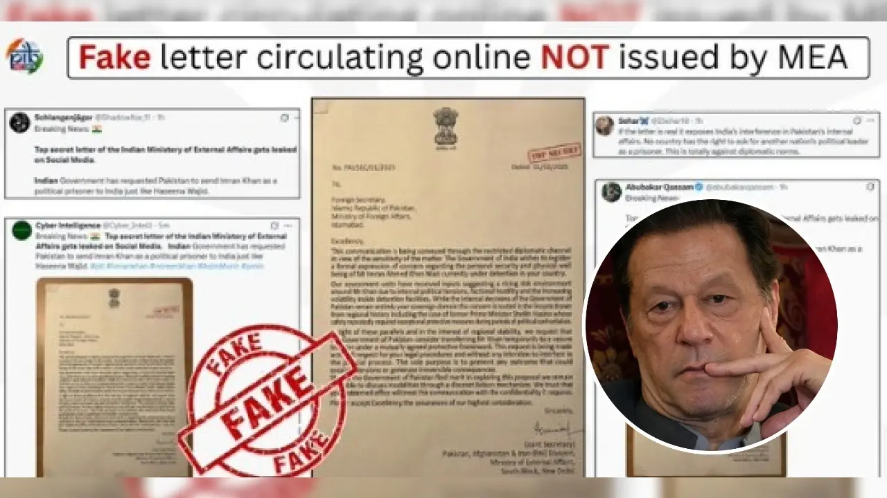 India Trashes Pakistan’s Bogus ‘Top-Secret MEA Document’ Claim of Taking Imran Khan as ‘Political Prisoner’