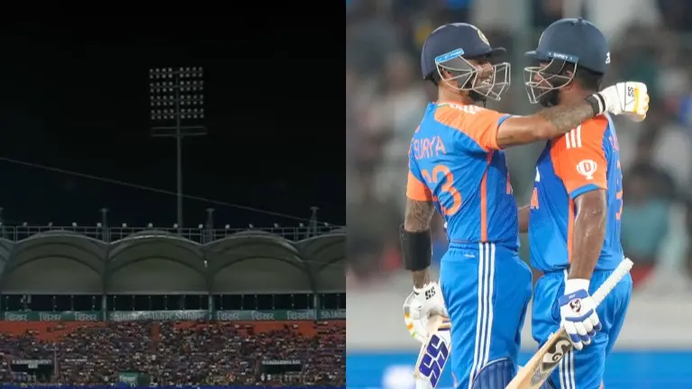 IND vs BAN 3rd T20I Game Briefly Halted After One of Stadium’s Floodlights Goes off in Hyderabad India vs Bangladesh