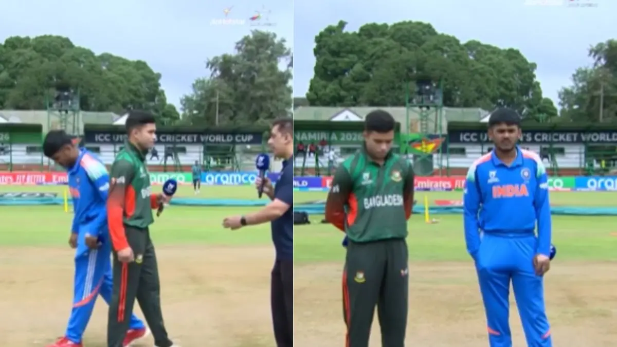 IND vs BAN: भारत-बांग्लादेश के कप्तानों के बीच 'नो हैंडशेक', अंडर 19 वर्ल्ड कप में दिखा तनाव- VIDEO india vs Bangladesh handshake controversy u19 world cup ayush mhatre