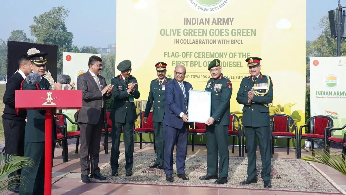 Indian Army Introduces Eco-Friendly Bio‑Diesel Into Fuel Supply Chain