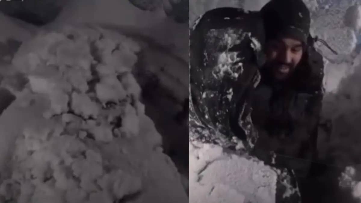 Indian Army Personnel Sleeping In Snow Leaves Internet Shivering | Watch