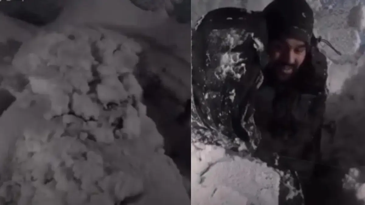 Indian Army Personnel Sleeping In Snow Leaves Internet Shivering | Watch
