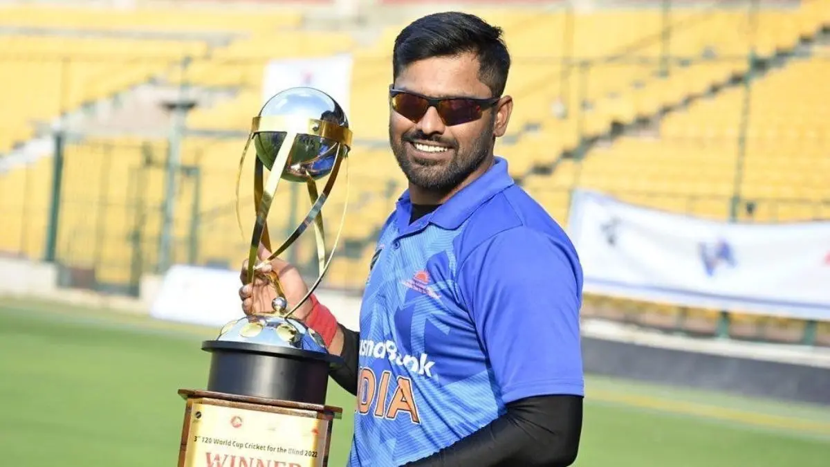 Indian blind cricket team captain Ajay Kumar Reddy