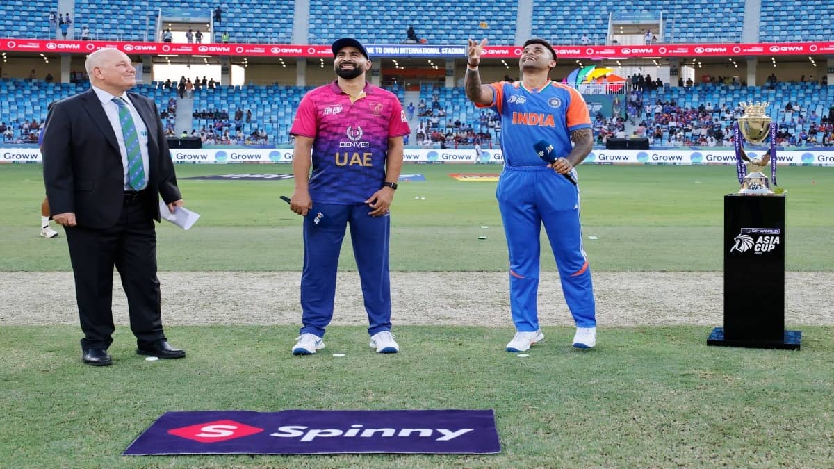 Indian captain Suryakumar Yadav at the toss