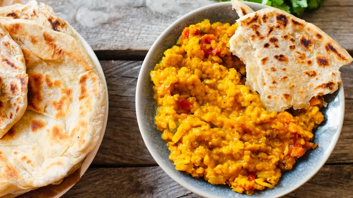 Sindhi Dal Pakwan: A Crispy And Flavourful Breakfast Delight Indian Food.