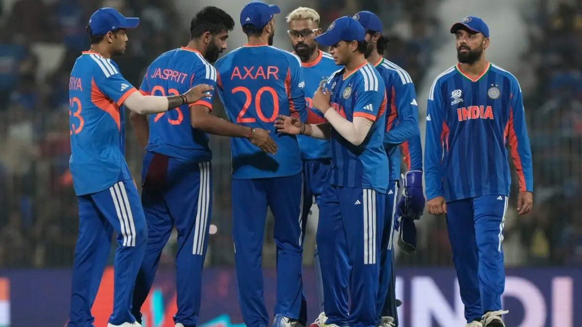 Team India’s Title Defence Dream Still Alive; Here's How Suryakumar Yadav & Co. Can Reach T20 World Cup 2026 Semi-Final Indian players celebrating after beating Zimbabwe