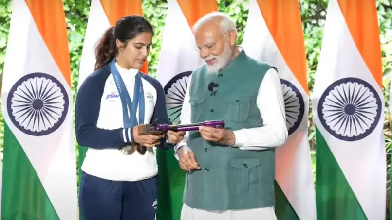 indian shooter manu bhaker shared an old story with pm modi