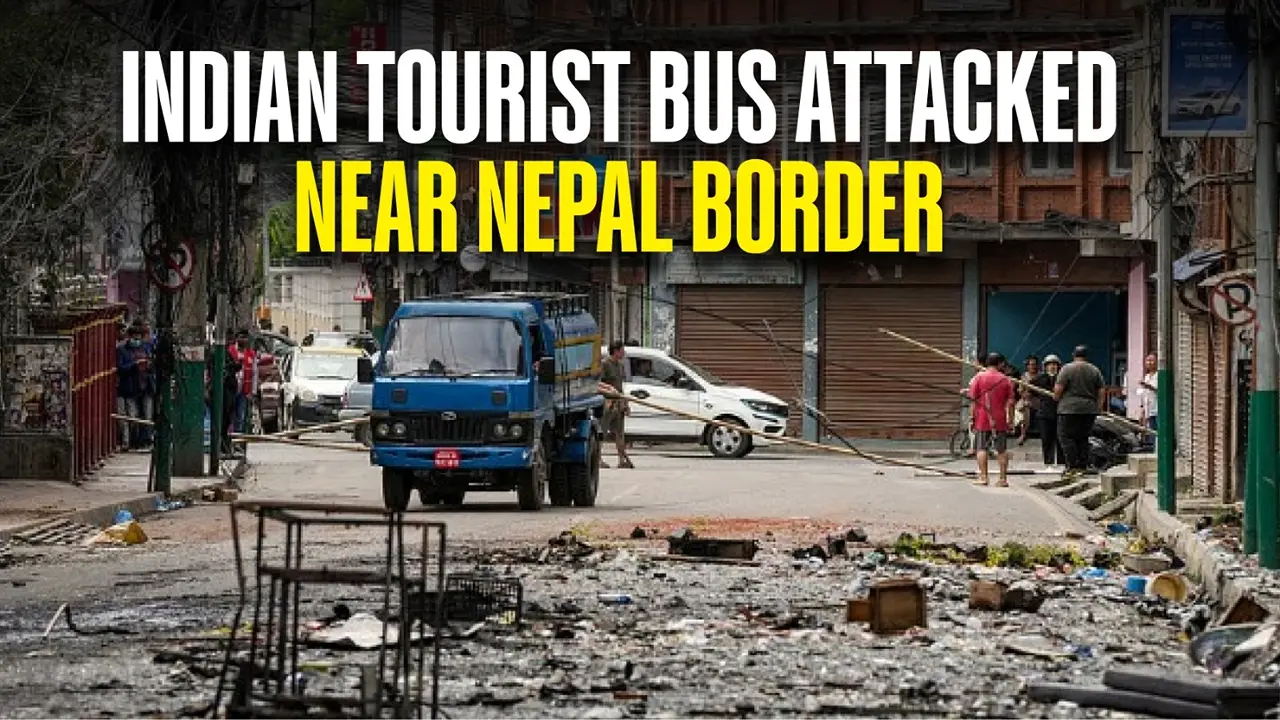 Indian Tourist Bus Carrying Devotees Attacked Near Kathmandu Amid Nepal Unrest, Several Injured Indian Tourist Bus Attacked Near Nepal Border, Several Injured
