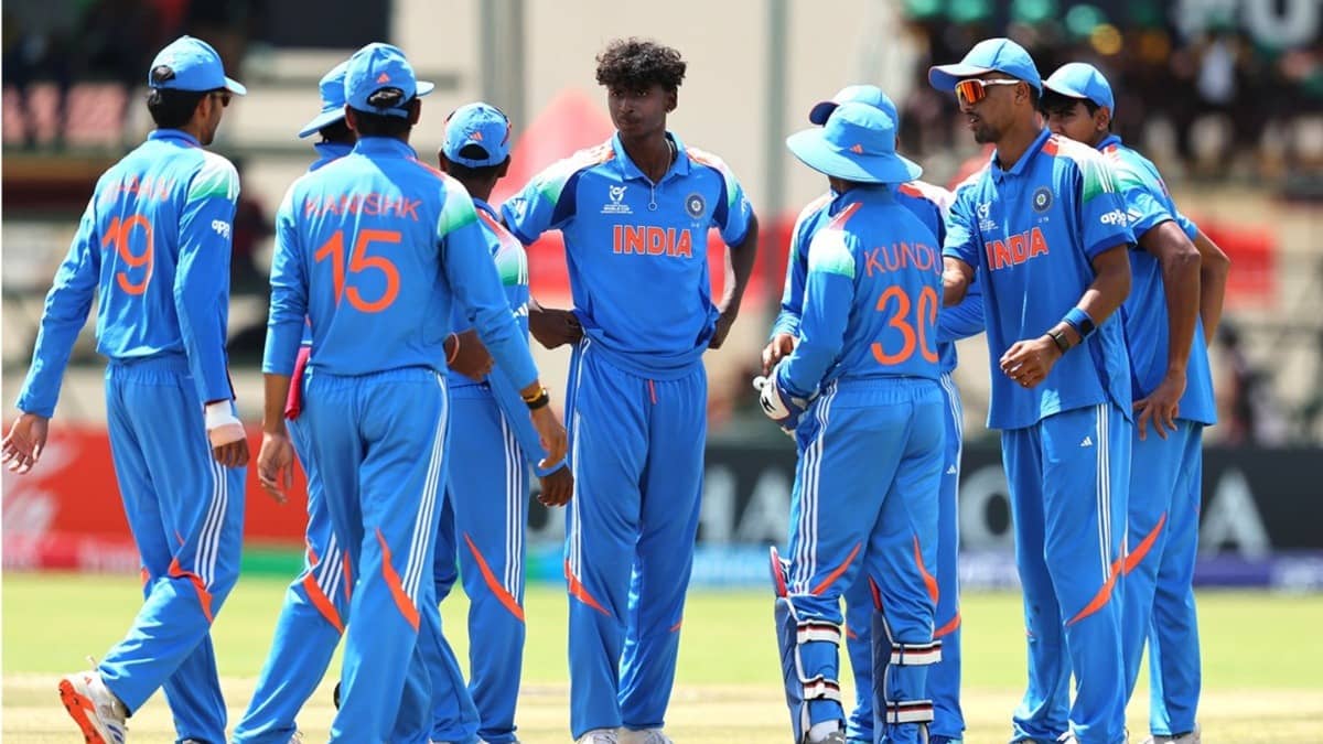 Indian U19 players during Afghanistan clash