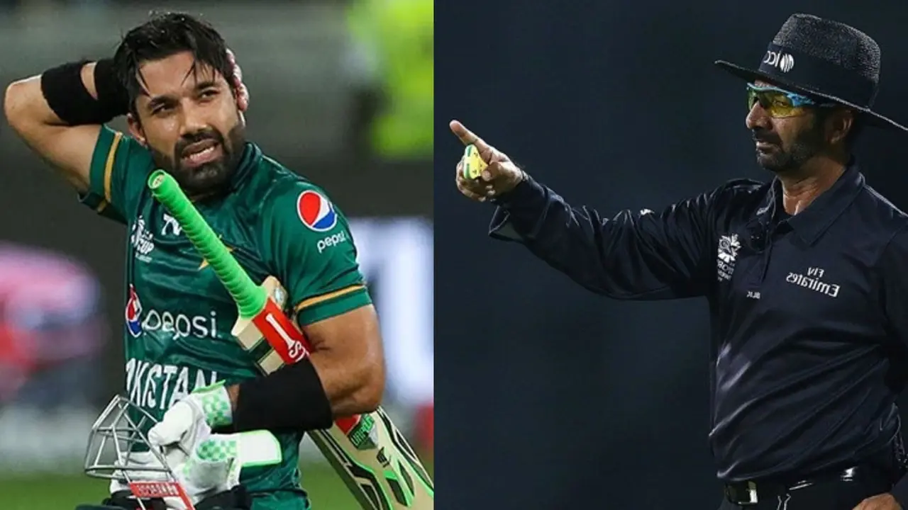 indian umpire anil chaudhary made fun of mohammad rizwan