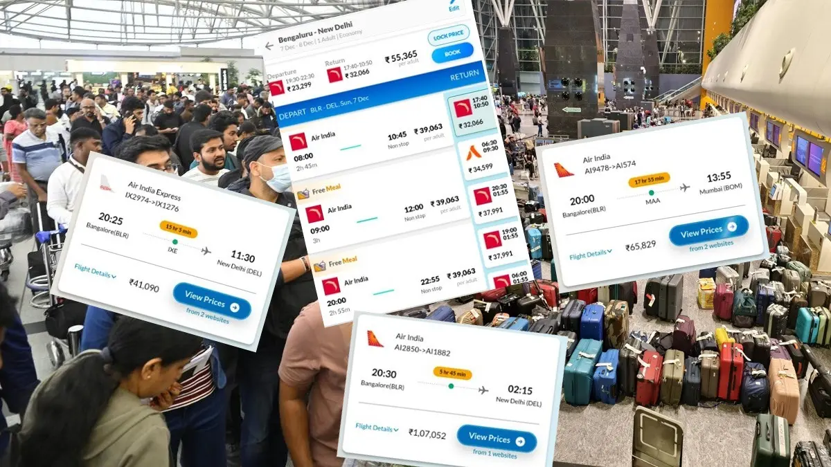 IndiGo Flight Disruptions Triggers 4x Hike in Airfares Nationwide