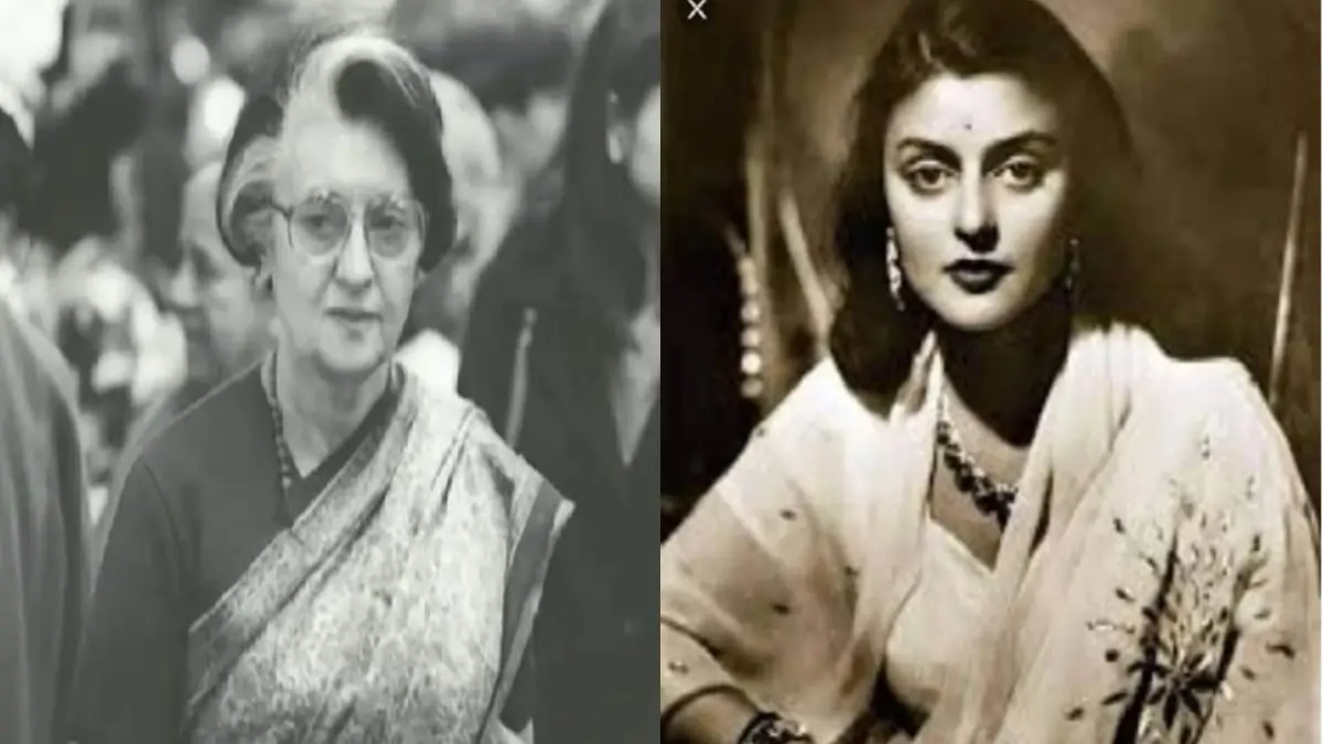 Indira-gandhi-and-gayatri-devi