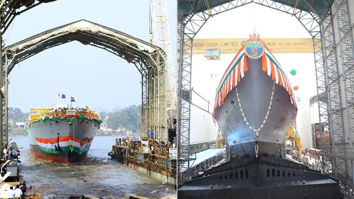 INS Udaygiri And INS Himgiri Set To Join The Indian Navy, Displaying India's Defence Manufacturing Power INS Himgiri and INS Udaygiri