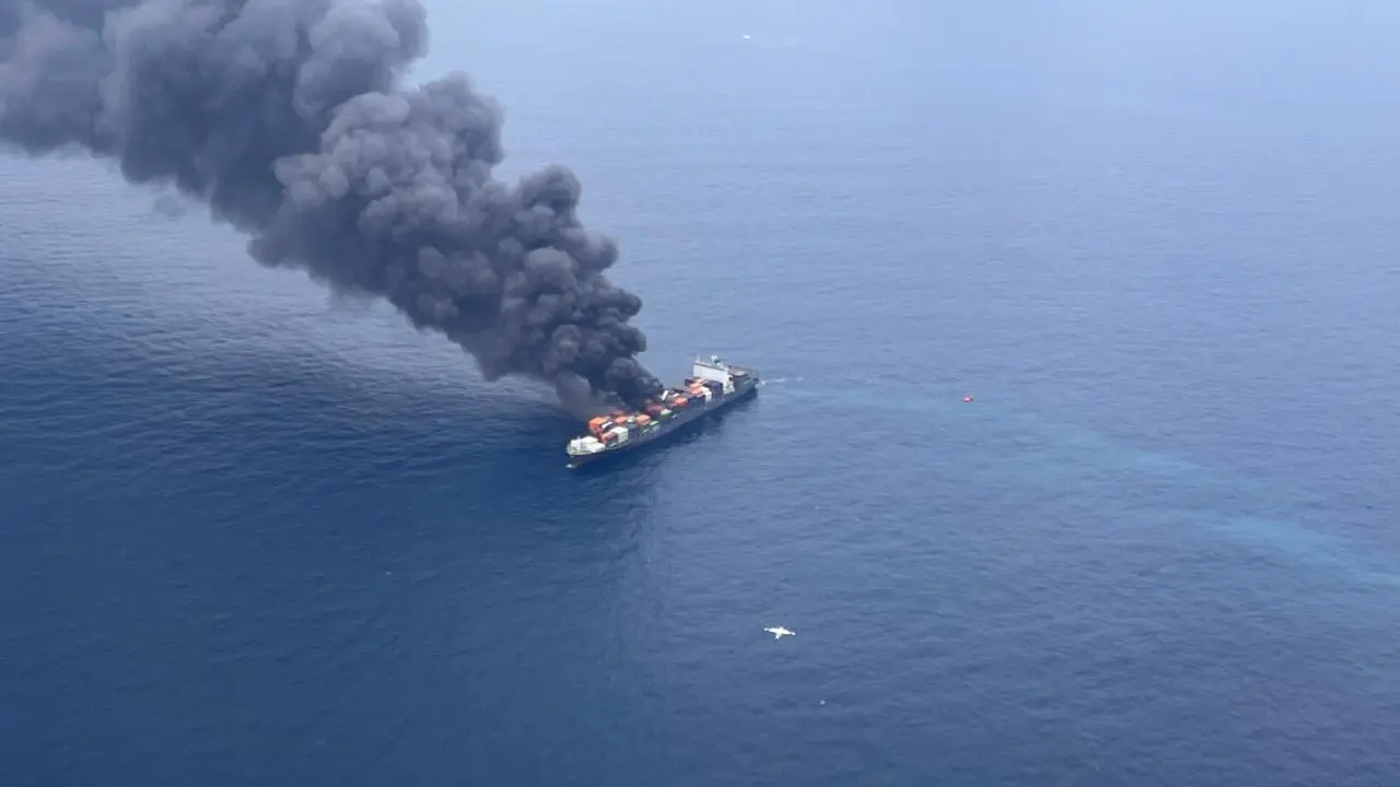 India Moves Warship INS Surat Off Kozhikode Coast After Huge Explosion Onboard Singapore Cargo Vessel Near Kerala Coast INS Surat, Indian Warship, Singapore cargo vessel explosion