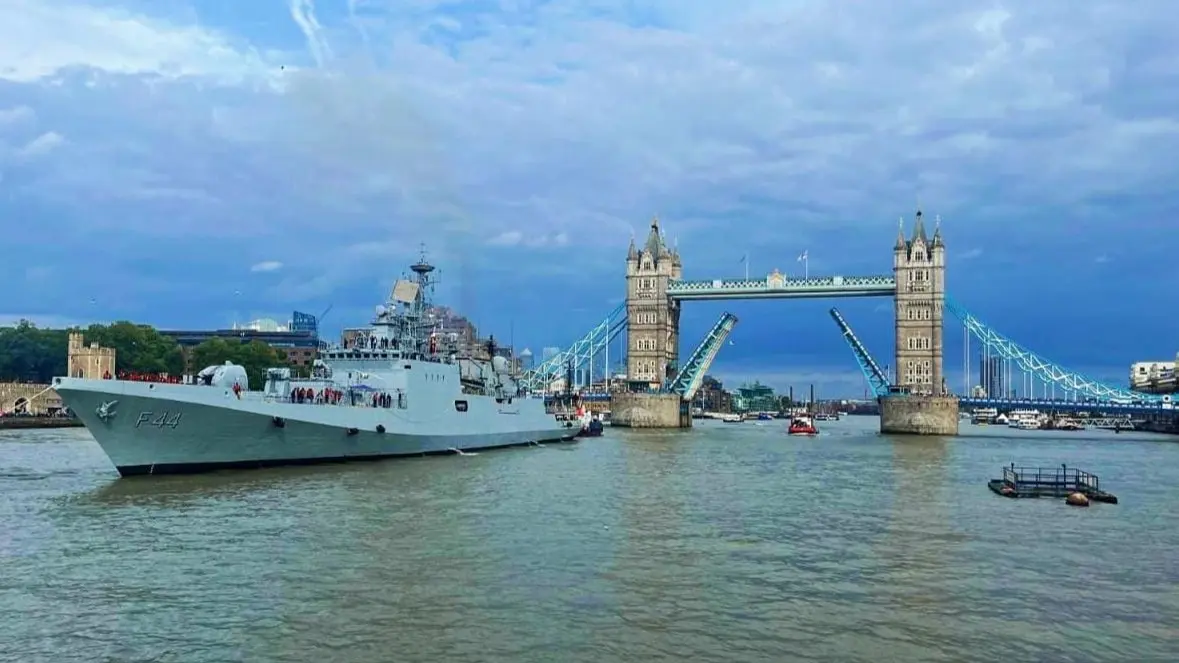 Indian Navy’s Stealth Frigate INS Tabar Arrives in London for Four-Day Visit, Strengthening UK Ties INS Tabar