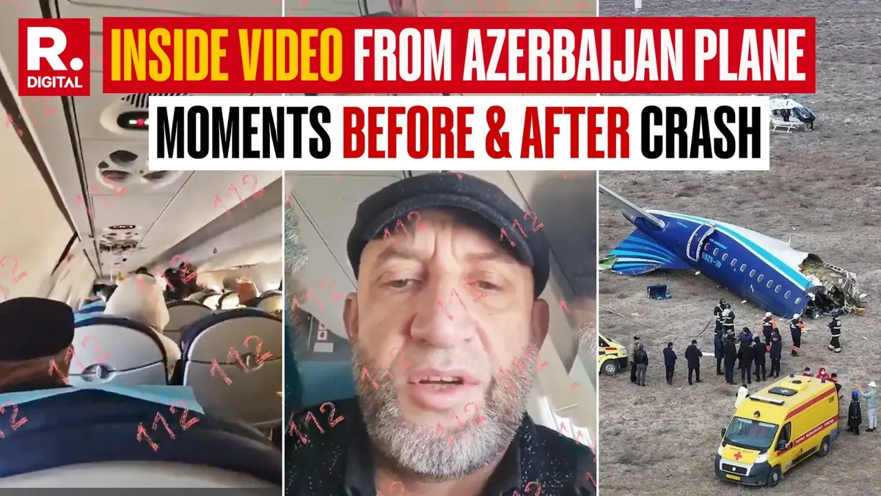 Inside Video From Azerbaijan Plane Moments Before & After Crash