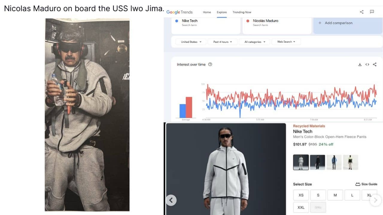 Internet Is Obsessing Over Venezuelan President Nicolás Maduro's Track Suit Following His Arrest, Here's How Much It Costs