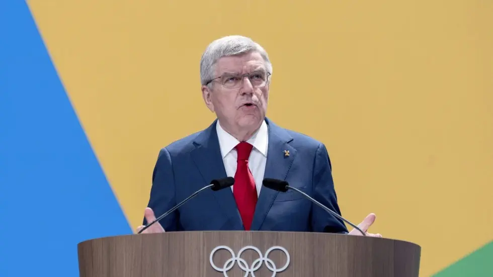 France to get conditional approval to host 2030 Winter Games at IOC meeting before Paris Olympics IOC President Thomas Bach speaks during the start of the 142nd IOC session at the 2024 Summer Olympics, Tuesday, July 23, 2024, in Paris.