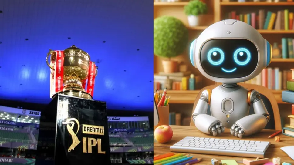 IPL Trophy and an AI chatbot