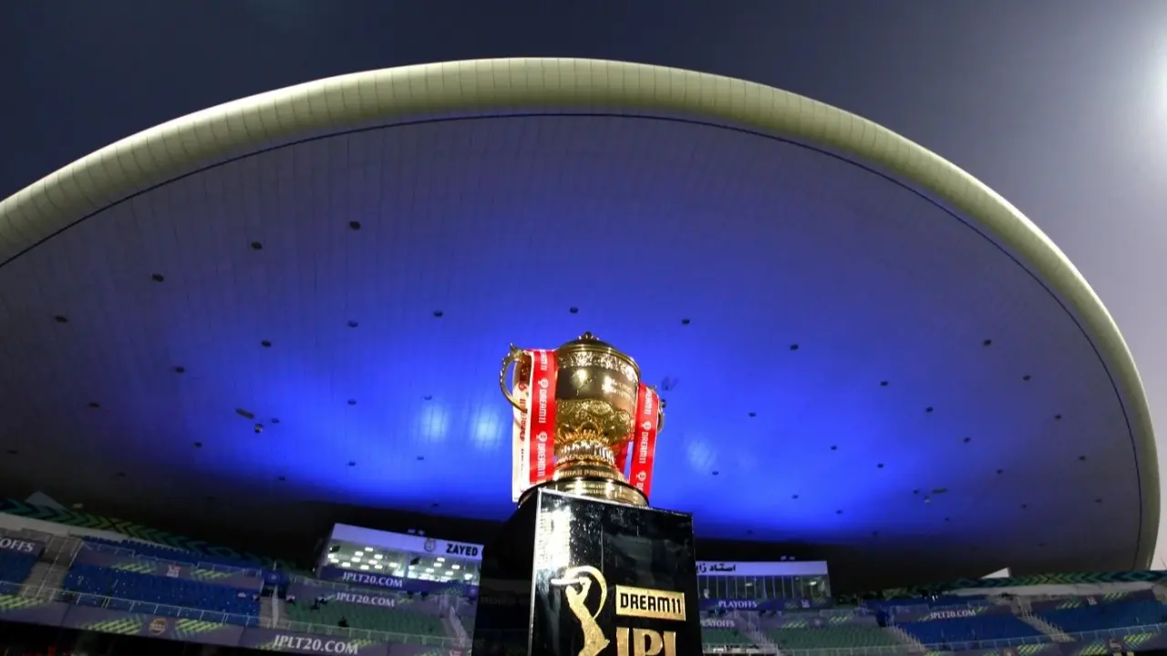 IPL Trophy on display in Abu Dhabi