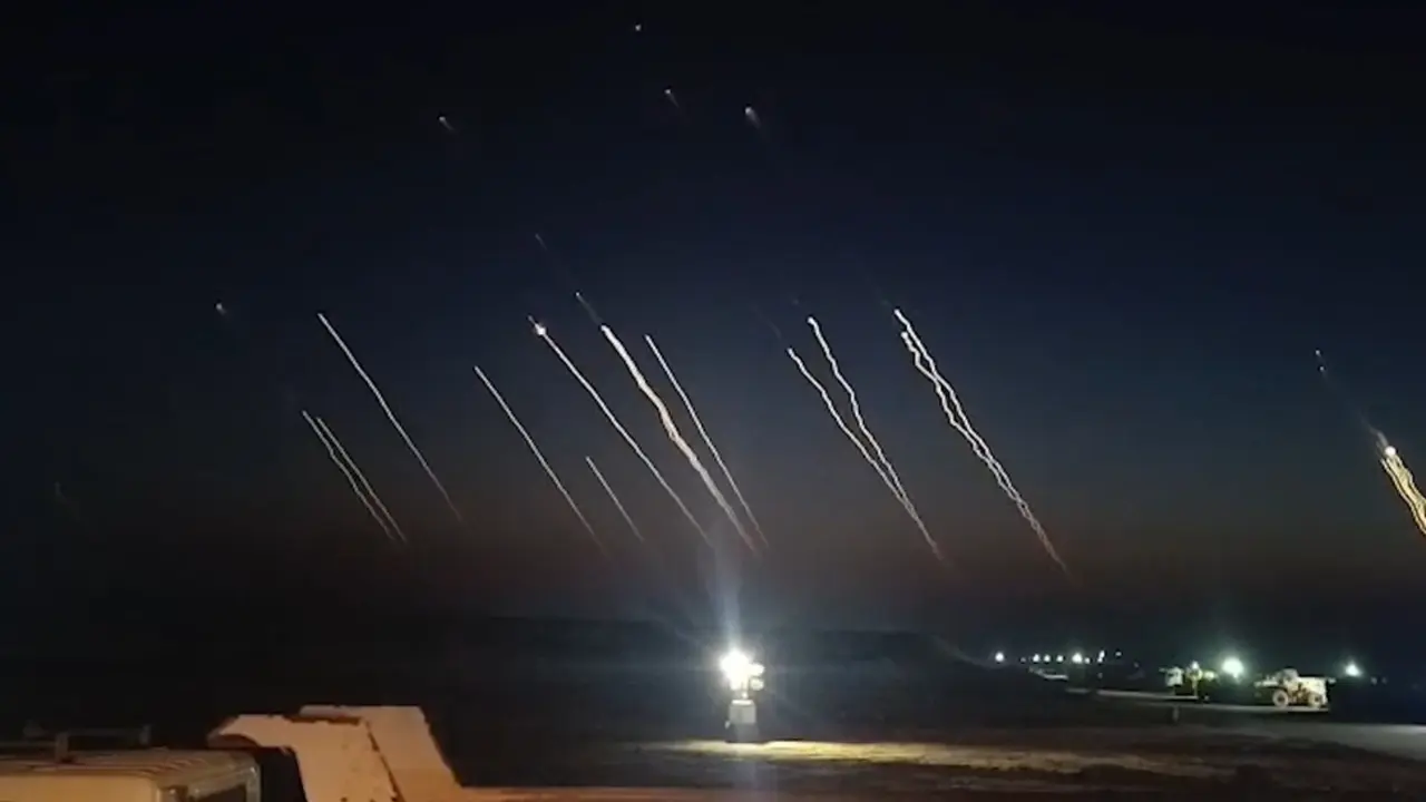 Iran Missile Barrage Towards Israel