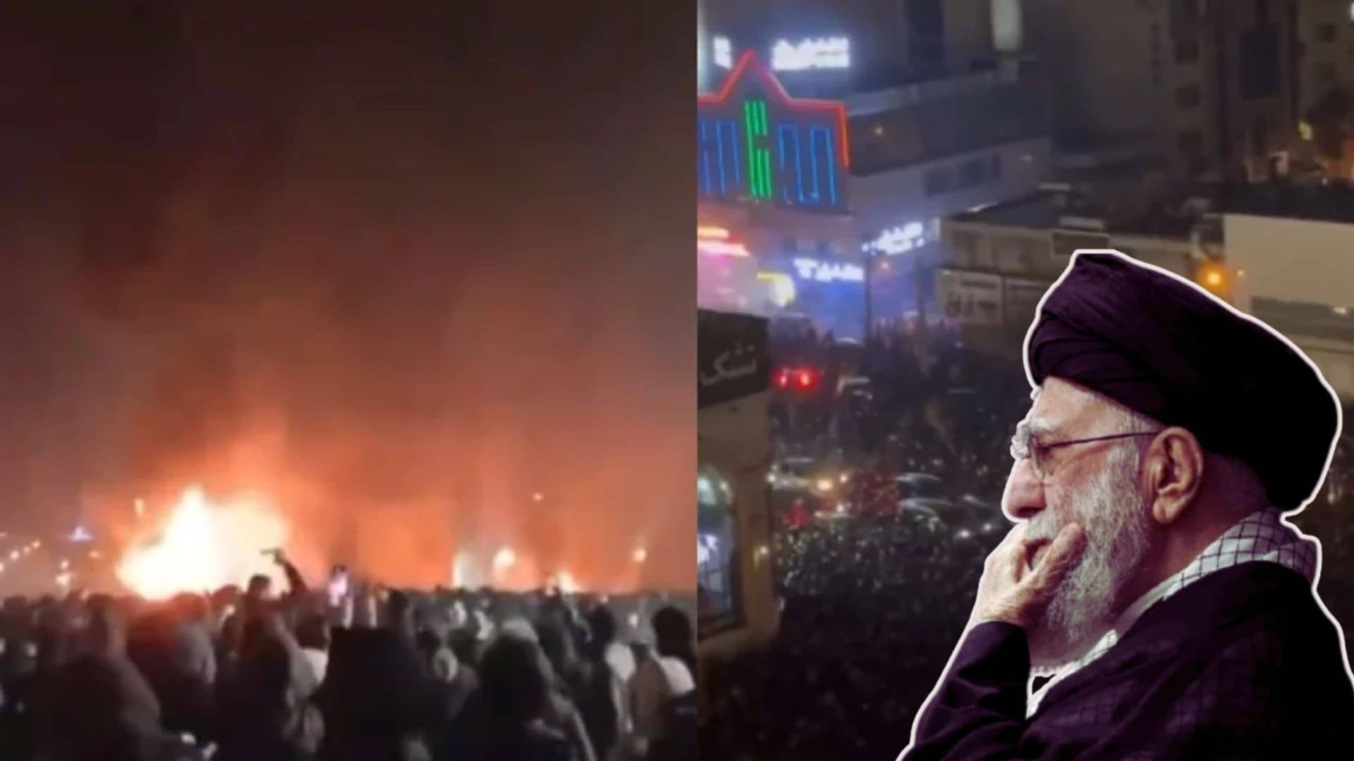 ईरान में आधी रात सड़कों पर उतरा जनसैलाब, 100 से ज्यादा शहरों में प्रदर्शन, जगह-जगह आगजनी; इंटरनेट-फोन बंद- अबतक 45 मौतें