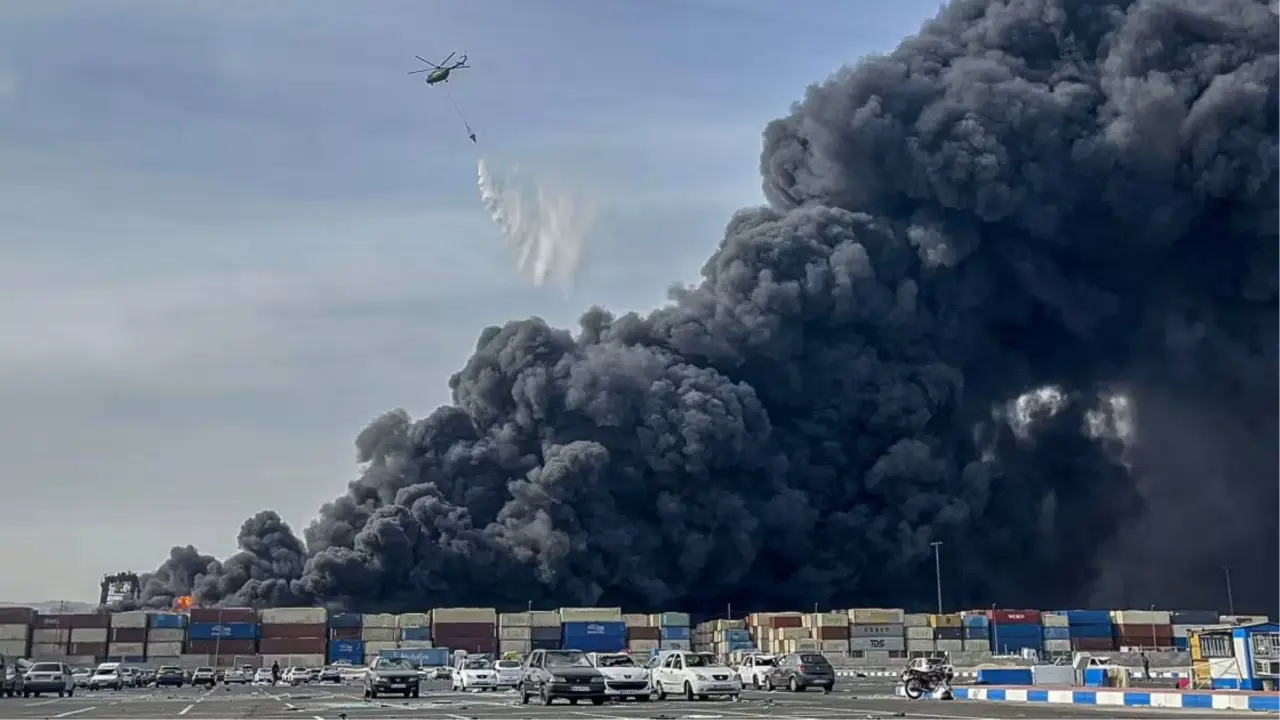 Video Captures Powerful Explosion Hits Iran's Shahid Rajaee Port: Shockwaves Felt For Miles Iran's Shahid Rajaee Port Explosion Video