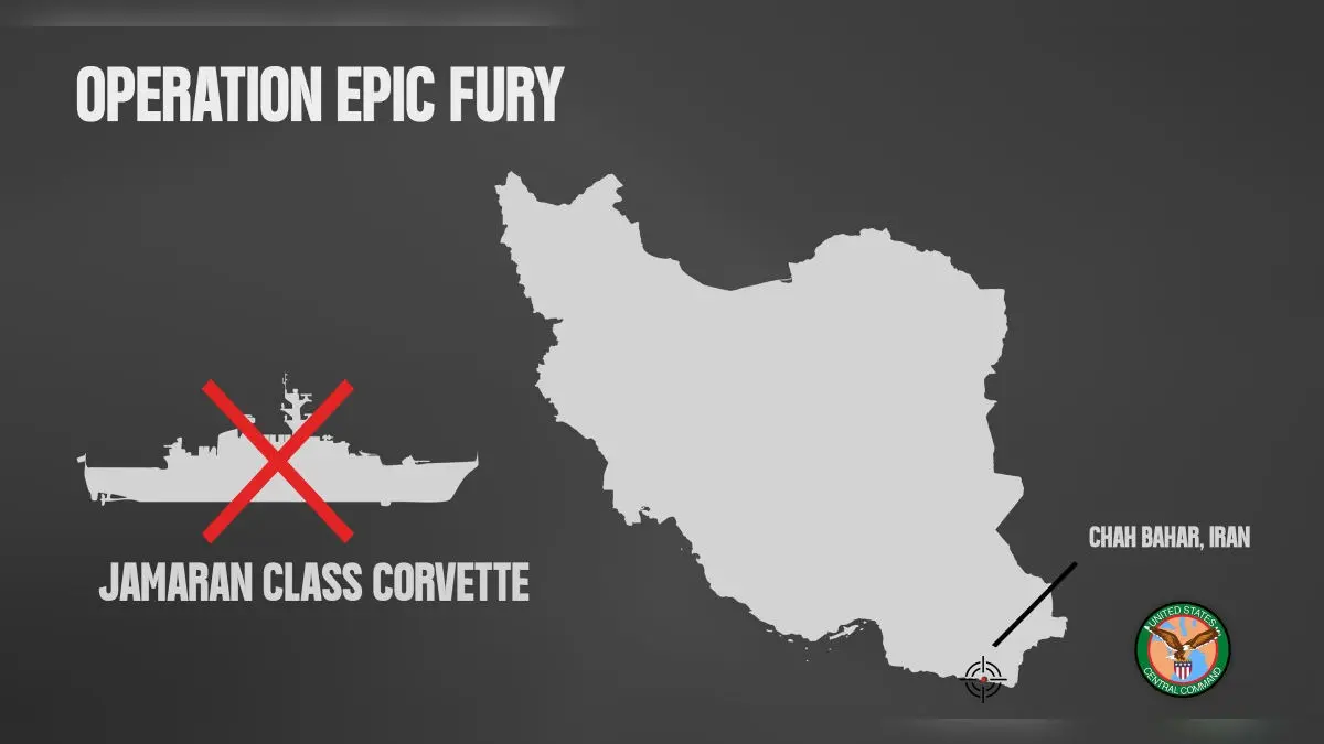 Iranian Warship Sinks In Gulf Of Oman After US Attack: Central Command Iranian Warship Sinks In Gulf Of Oman After US Attack: Central Command