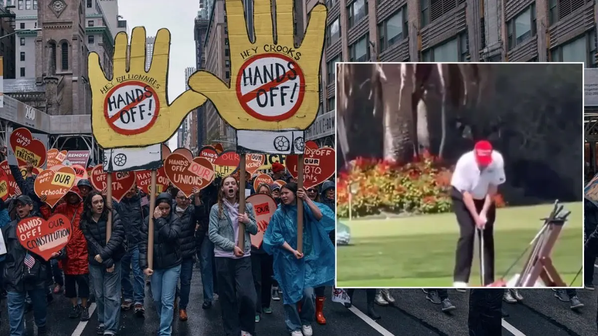 Is Trump Golfing in Florida While Anti-Trump Protests Erupt Nationwide? WATCH