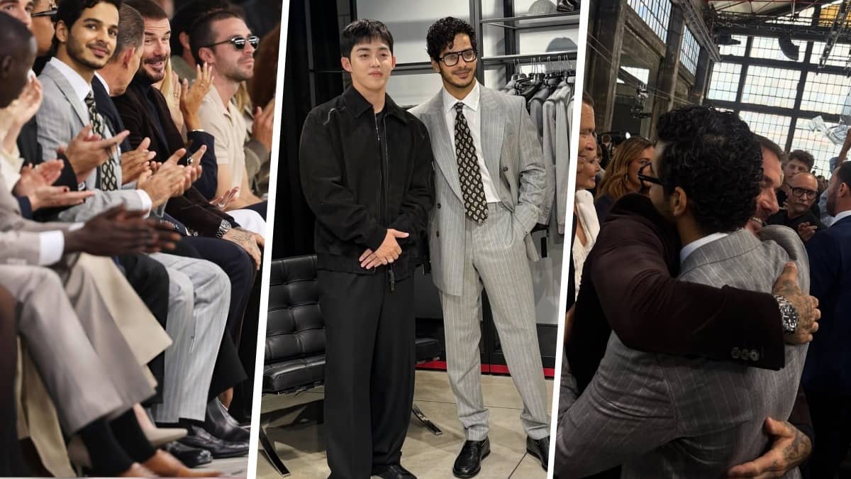 Ishaan Khatter Meets  David Beckham At Milan Fashion Show