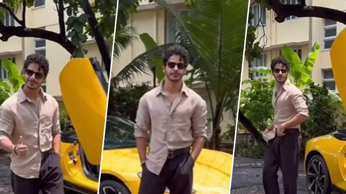 Ishaan Khatter Takes Swanky Yellow MG Cyberster Worth ₹70 Lakh For A Spin In Mumbai | Watch