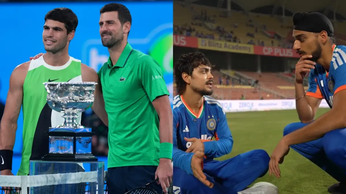 Ishan Kishan Roots for Carlos Alcaraz Ahead of Australian Open Men's Singles Final; Arshdeep Backs Novak Djokovic Ishan Kishan, Arshdeep Singh, Carlos Alcaraz, Novak Djokovic