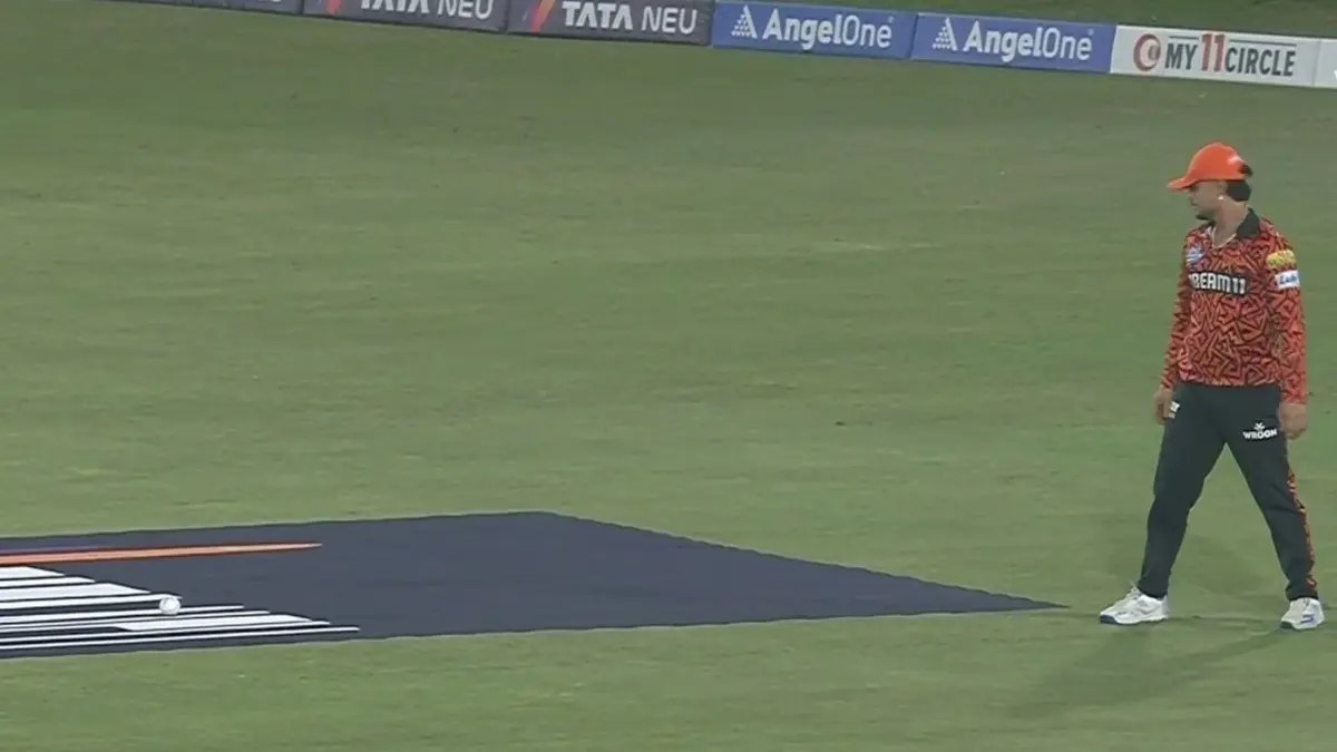 Ishan Kishan cannot find the ball