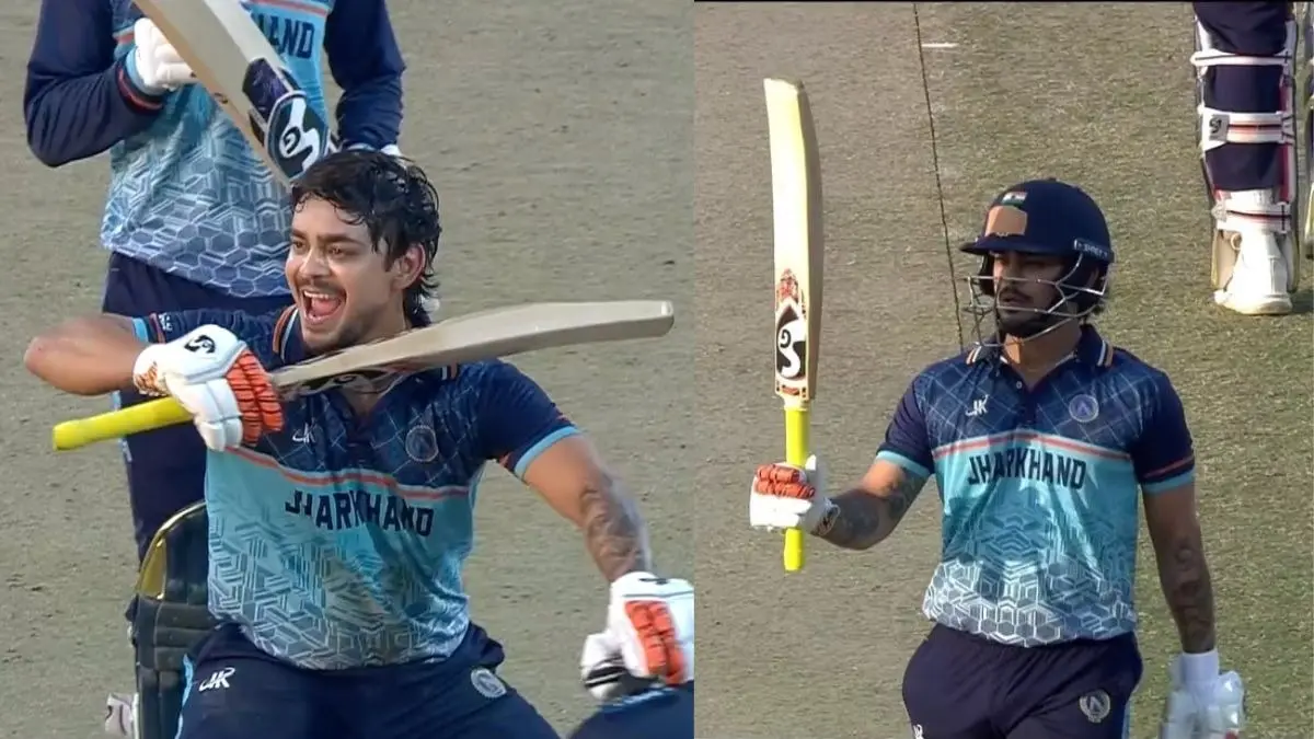 ishan kishan smashed 45 balls century in smat jharkhand vs haryana