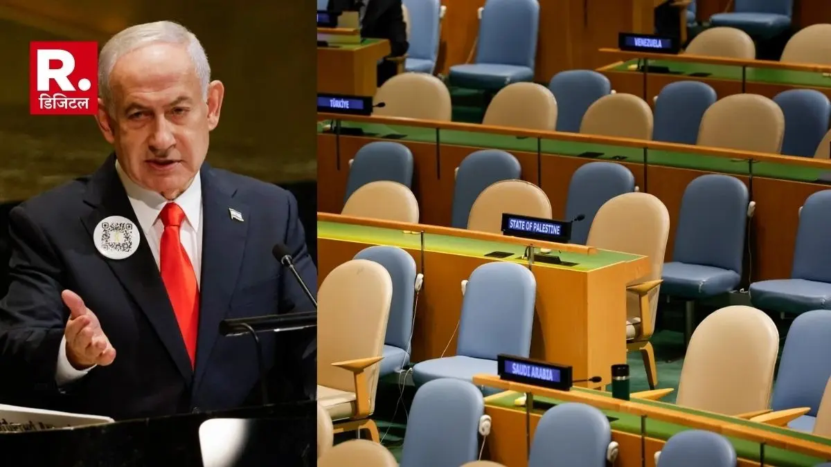 Israel PM Benjamin Netanyahu boycotted UN General Assembly several diplomats walking out