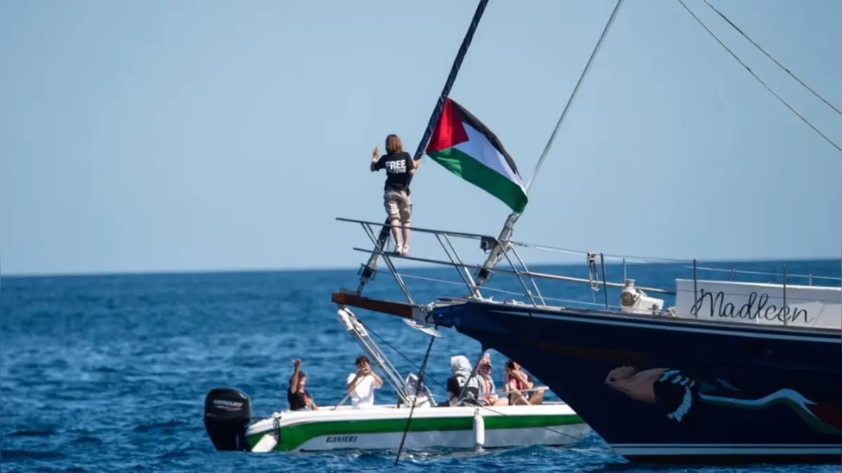 Israel Navy Forces Detain Greta Thunberg During Interception Of Over 10 Flotilla Ships Israel Navy Forces Detain Greta Thunberg During Interception Of Over 10 Flotilla Ships
