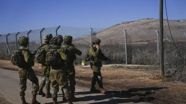 Israeli soldiers near Lebanese border.