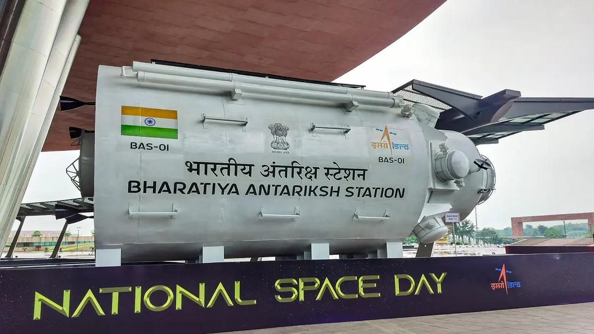 First Picture Of ISRO's Bharatiya Antariksh Station Is Here, Slated To Launch By 2028 ISRO Unveils Model Of Bharatiya Antariksh Station Module, Slated To Launch By 2028