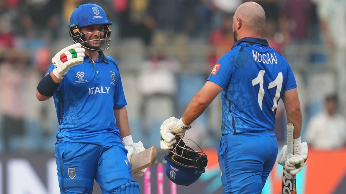 Italian openers celebrate their T20 WC victory
