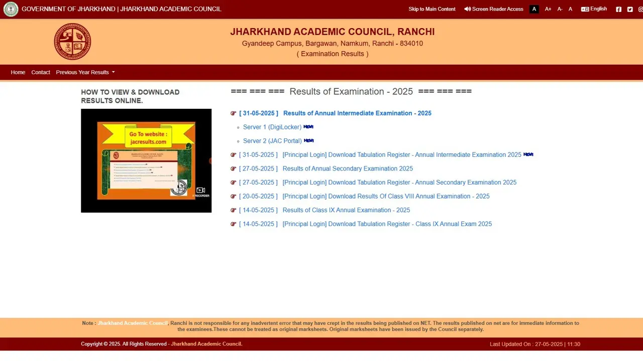 Students checking JAC 12th Arts Result 2025 online on jacresults.com