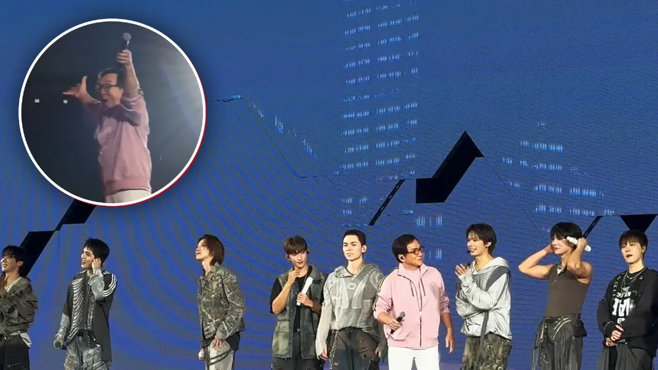 Jackie Chan at SEVENTEEN's concert in Hong Kong