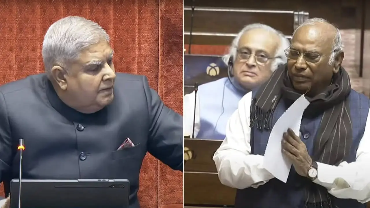 Jagdeep Dhankhar and LoP Mallikarjun Kharge