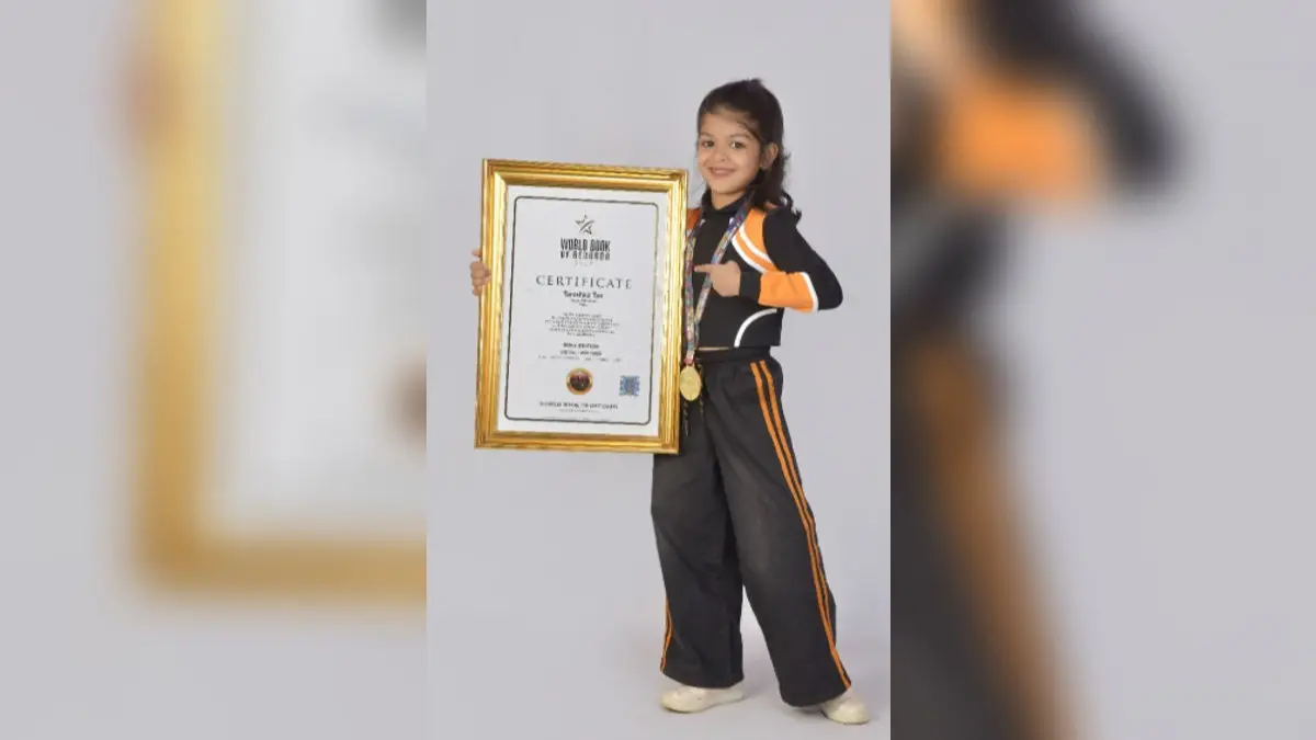 Jaipur's Six-Year-Old Tanishka Tak Creates History with Longest Hula Hoop World Record of 15,520 Rotations