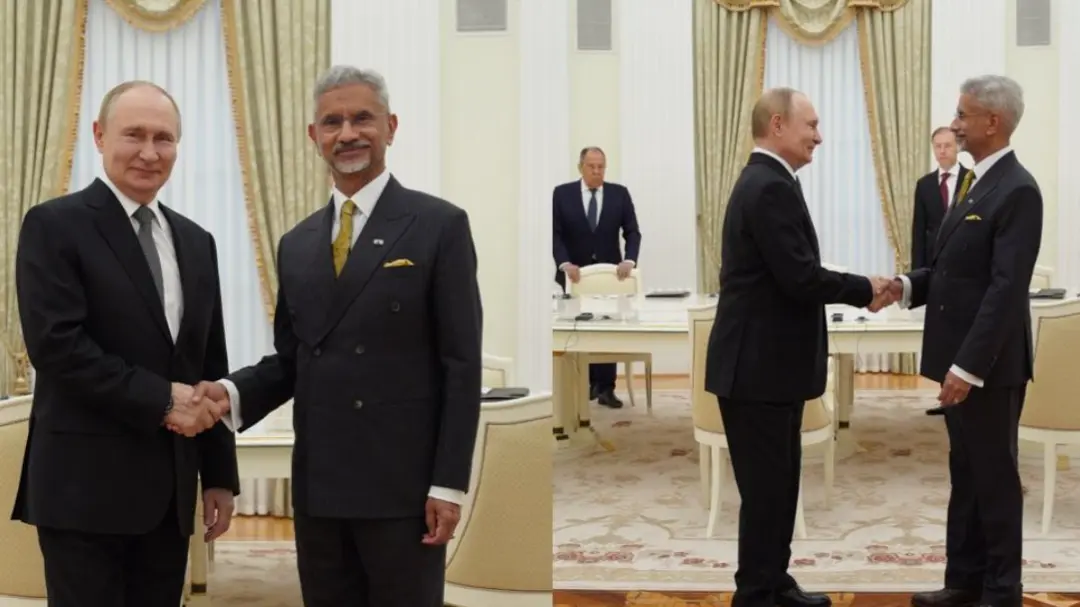 S Jaishankar and Putin meeting