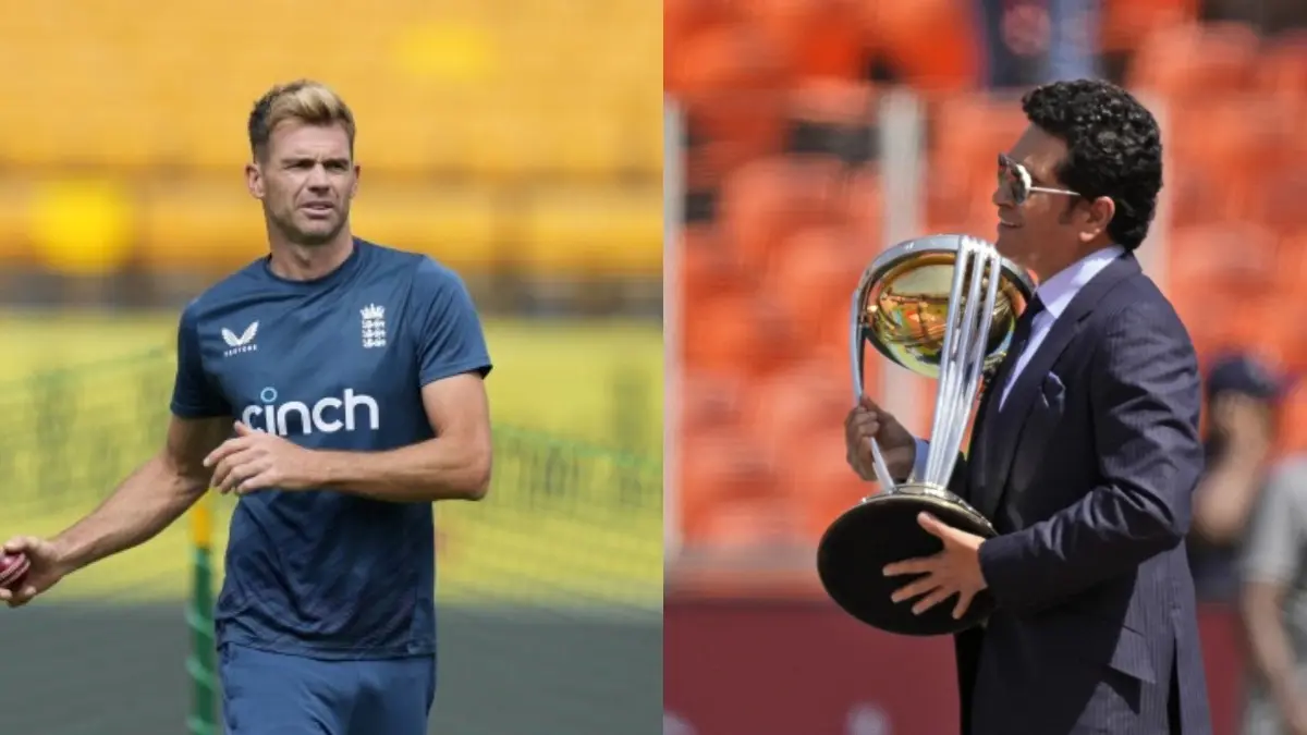 James Anderson and Sachin Tendulkar