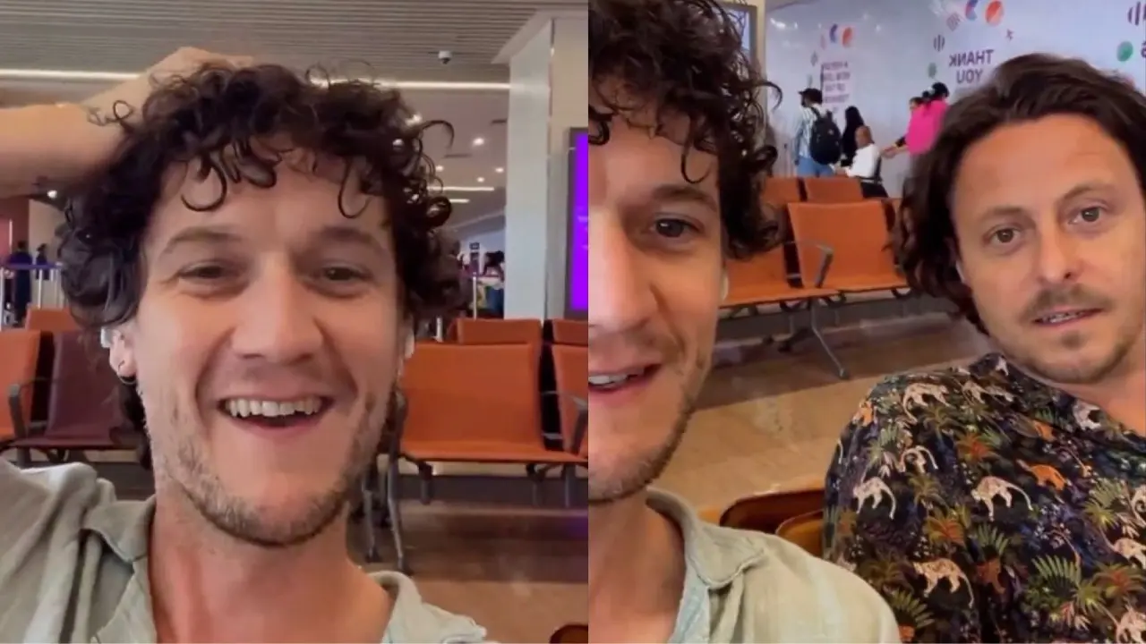 Jamie Meek with his partner Fiongal Greenlaw-Meek, moments before Air India Flight Crash